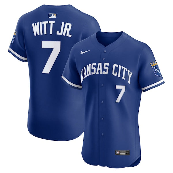 Bobby Witt Jr. Kansas City Royals Nike Alternate 2 Elite Player Jersey - Royal/White - Image 2