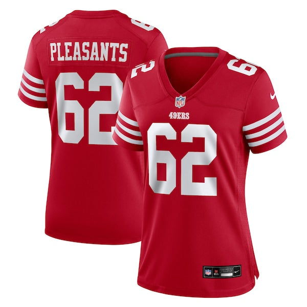 Austen Pleasants San Francisco 49ers Nike Women's Team Game Jersey - Scarlet