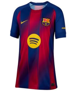 Alternative view of Lamine Yamal Barcelona Nike Youth 2025/26 Home Replica Player Jersey - Blue