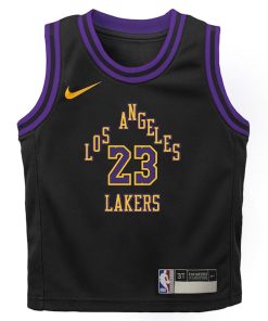 Alternative view of LeBron James Los Angeles Lakers Nike Infant 2025/26 City Edition Swingman Jersey - Black