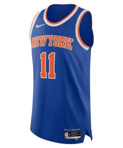 Alternative view of Jalen Brunson New York Knicks Nike Authentic Player Jersey - Icon Edition - Blue