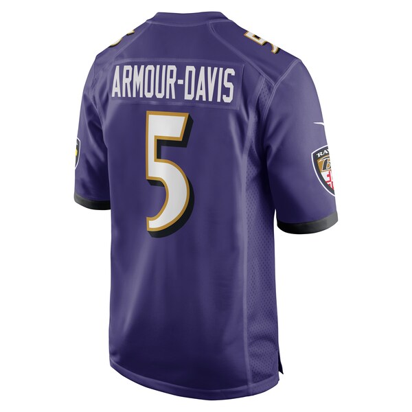 Jalyn Armour-Davis Baltimore Ravens Nike Game Player Jersey - Purple - Image 3