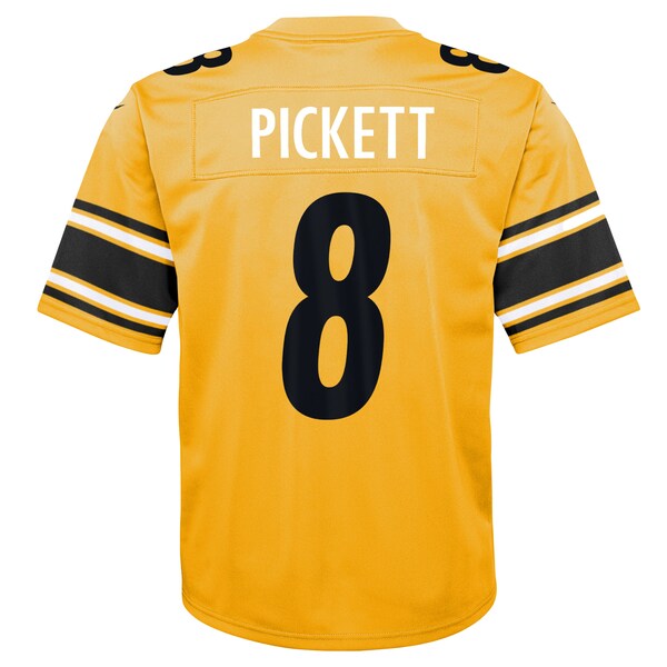 Kenny Pickett Pittsburgh Steelers Nike Youth Inverted Game Jersey - Gold - Image 3
