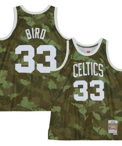 Larry Bird Boston Celtics Hardwood Classics 1985/86 Ghost Green Swingman Jersey - Camo