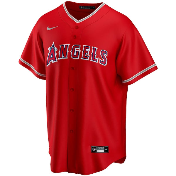 Mike Trout Los Angeles Angels Nike Youth Alternate Replica Player Jersey - Red - Image 2