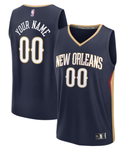 New Orleans Pelicans  Fastbreak Custom Jersey - Icon Edition - Navy/Red
