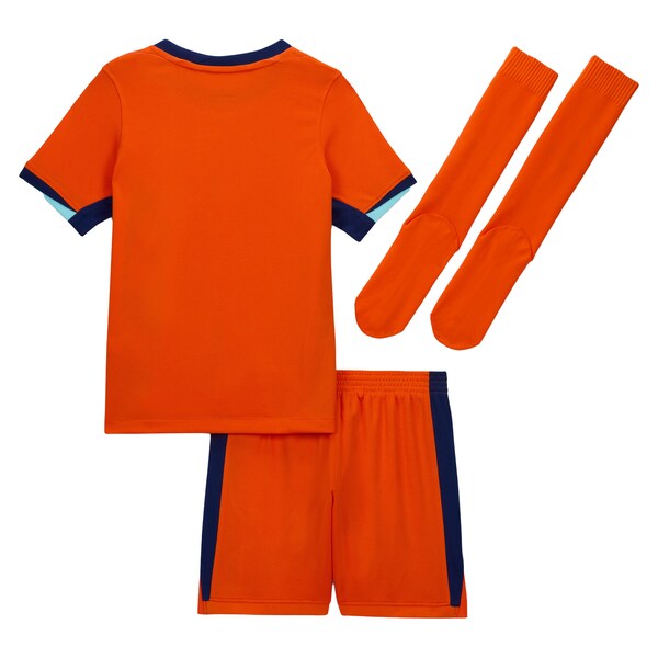 Netherlands National Team Nike Preschool 2024 Home Replica Stadium Kit Set - Orange - Image 3