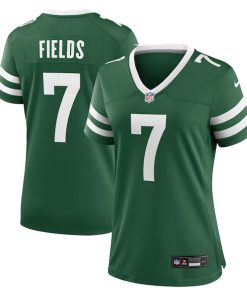 Alternative view of Justin Fields New York Jets Nike Women's Game Jersey - Legacy Green