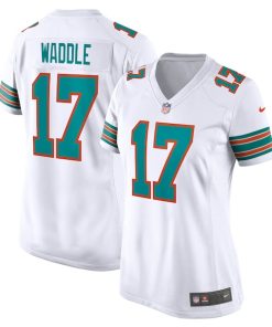 Jaylen Waddle Miami Dolphins Nike Women's Game Jersey - White/Aqua