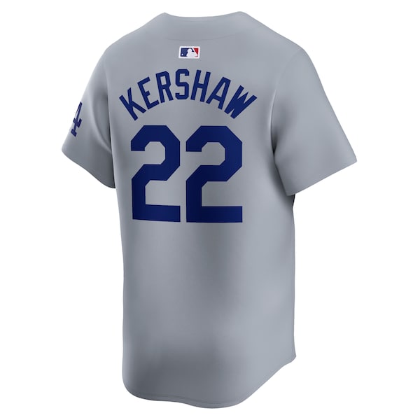 Clayton Kershaw Los Angeles Dodgers Nike Away Limited Player Jersey - Gray - Image 3