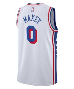 Alternative view of Tyrese Maxey Philadelphia 76ers Nike Unisex Swingman Jersey - Association Edition - White