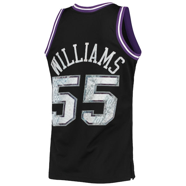 Jason Williams Sacramento Kings 2000/01 Hardwood Classics NBA 75th Anniversary Diamond Swingman Jersey - Black - Image 3
