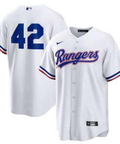 Texas Rangers Nike Home  2025 Jackie Robinson Day Replica Jersey - White