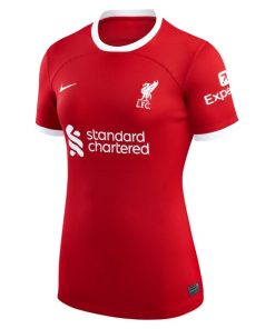 Alternative view of Liverpool Nike Women's 2023/24 Home Replica Jersey - Red