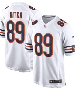 Mike Ditka Chicago Bears Nike Retired Player Game Jersey - White/Navy/Orange
