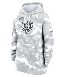 Alternative view of Chicago Bears Nike Women's 2024 Salute To Service Club Fleece Pullover Hoodie - Arctic Camo