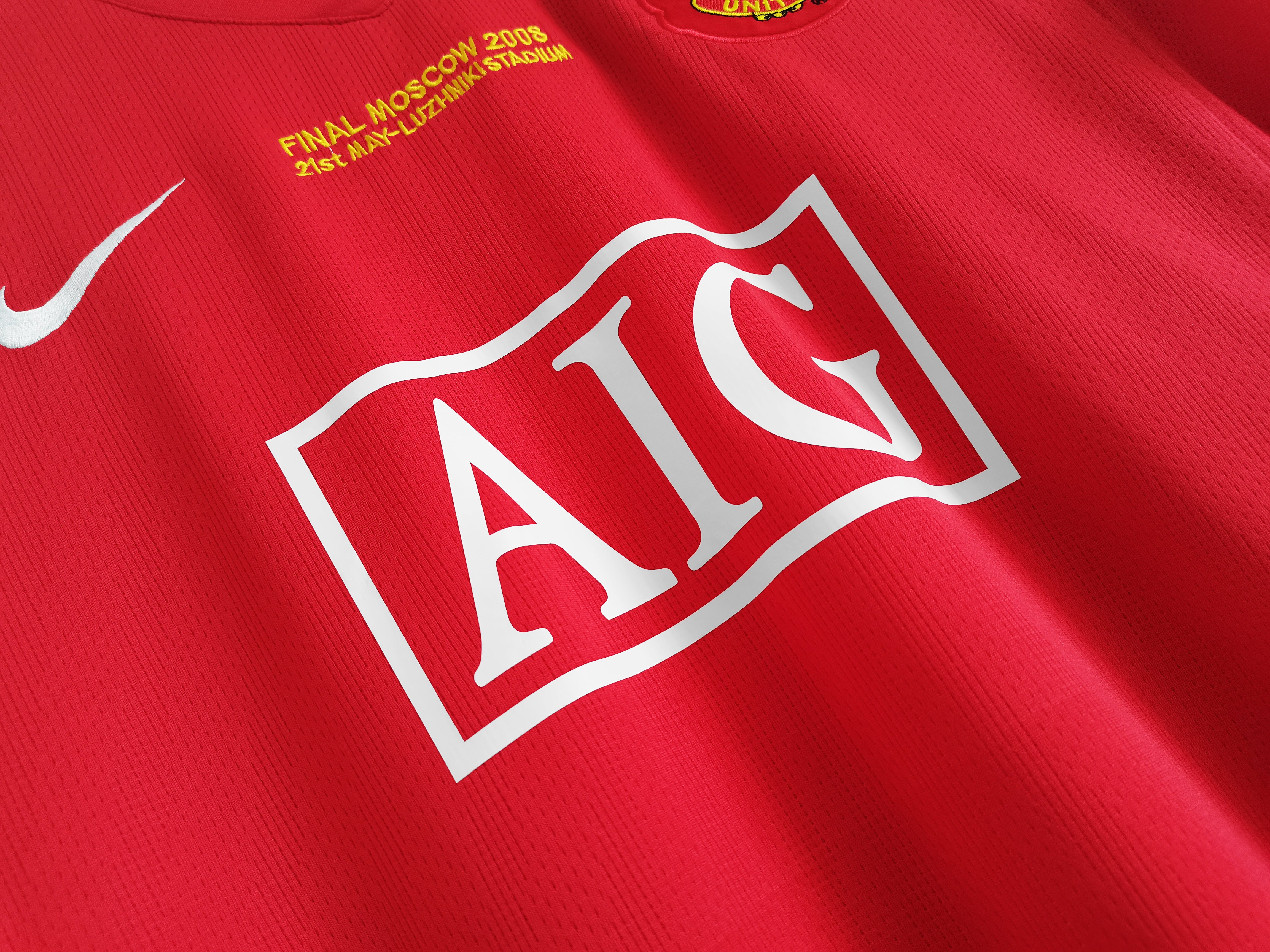 Cristiano Ronaldo Manchester United 2007-08 Final Champions Vintage Jersey - Red - Image 3