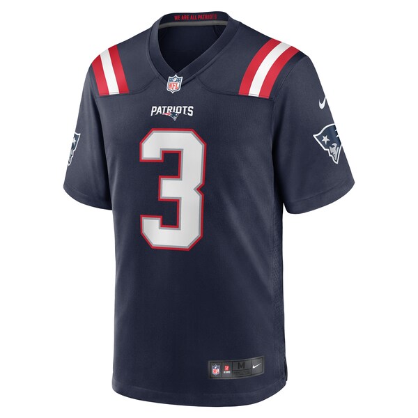 Mack Wilson New England Patriots Nike Team Game Jersey - Navy - Image 2