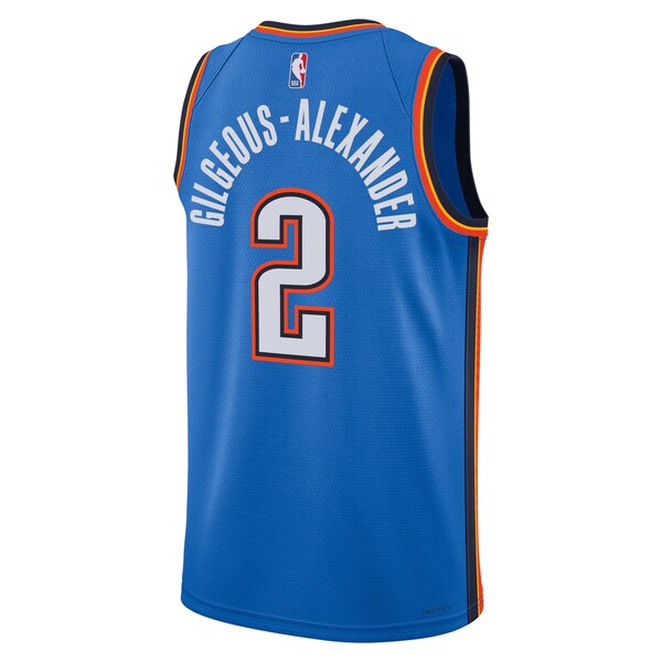 Shai Gilgeous-Alexander Oklahoma City Thunder Nike Unisex Swingman Jersey - Icon Edition - Blue - Image 3