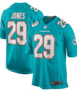Brandon Jones Miami Dolphins Nike Team Game Jersey - Aqua