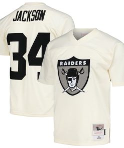 Bo Jackson Las Vegas Raiders Chainstitch Legacy Jersey - Cream