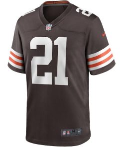 Alternative view of Denzel Ward Cleveland Browns Nike Game Player Jersey - Brown