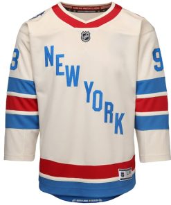 Alternative view of Mika Zibanejad New York Rangers Outerstuff Youth 2026 NHL Winter Classic Premier Jersey - White