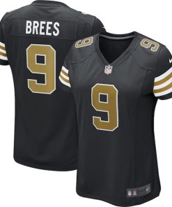 Alternative view of Drew Brees Nike New Orleans Saints Women's Alternate Game Jersey - Black/White