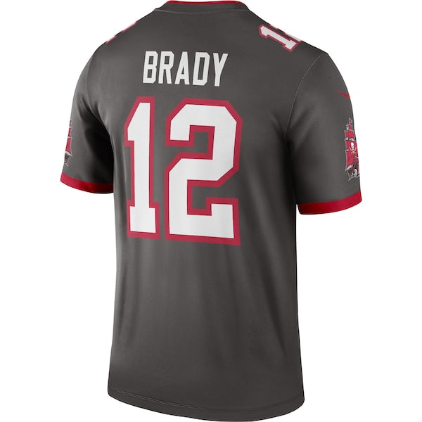 Tom Brady Tampa Bay Buccaneers Nike Alternate Legend Jersey - Pewter/Red - Image 4