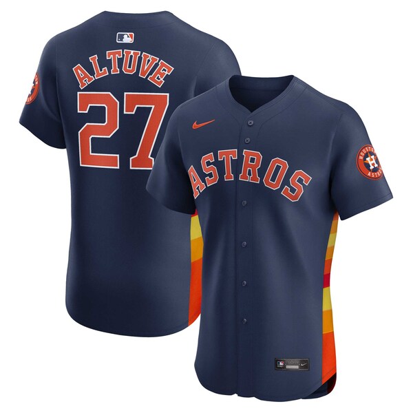 Jose Altuve Houston Astros Nike Alternate Elite Player Jersey - Navy - Image 2