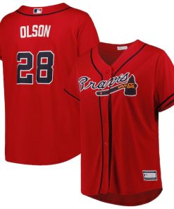 Matt Olson Atlanta Braves Women's Plus Size Replica Player Jersey - Red