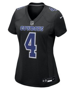 Alternative view of Dak Prescott Dallas Cowboys Nike Women's Fashion Game Jersey - Carbon Black