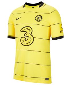 Alternative view of Romelu Lukaku Chelsea Nike 2021/22 Away Replica Player Jersey - Yellow