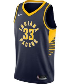 Alternative view of Myles Turner Indiana Pacers Nike Swingman Jersey Navy - Icon Edition