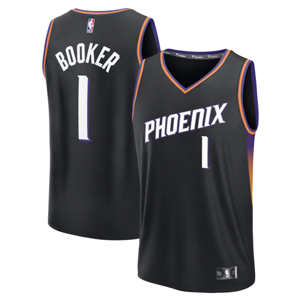 Devin Booker Phoenix Suns Fast Break Jersey - Statement Edition - Black