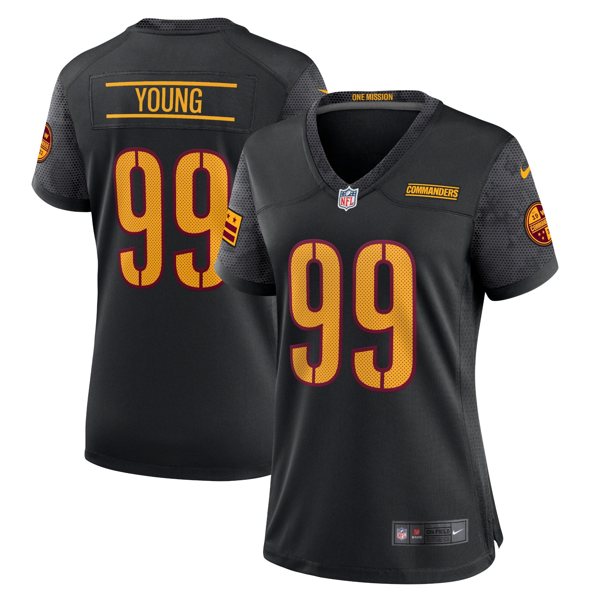 Chase Young Washington Commanders Nike Women's Player Jersey - White/Black/Burgundy - Image 7