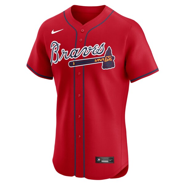Ronald Acu?a Jr. Atlanta Braves Nike Alternate 2 Elite Jersey - Red/White/Navy - Image 3