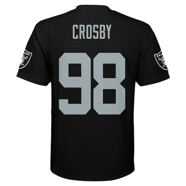 Maxx Crosby Las Vegas Raiders Youth Replica Player Jersey - Black - Image 3