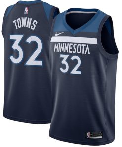 Karl-Anthony Towns Minnesota Timberwolves Nike Swingman Jersey Navy - Icon Edition