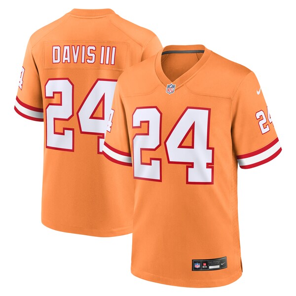 Carlton Davis III Tampa Bay Buccaneers Nike Throwback Game Jersey - Orange/Red - Image 2