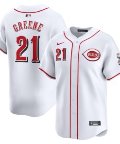 Hunter Greene Cincinnati Reds Nike Home Limited Player Jersey - White