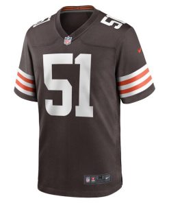 Alternative view of Jordan Kunaszyk Cleveland Browns Nike Game Player Jersey - Brown