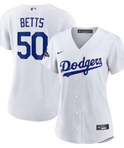 Mookie Betts Los Angeles Dodgers Nike Women's 2024 World Series Champions Home Replica Player Jersey - White