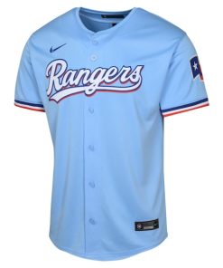 Alternative view of Texas Rangers Nike Youth Alternate Limited Jersey - Light Blue