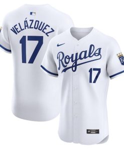 Nelson Velazquez Kansas City Royals Nike Home Elite Player Jersey - White