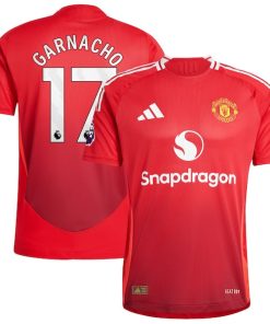 Alternative view of Alejandro Garnacho Manchester United 2024/25 Home Authentic Player Jersey - Red