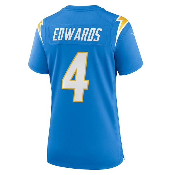 Gus Edwards Los Angeles Chargers Nike Women's Game Jersey - Powder Blue - Image 3