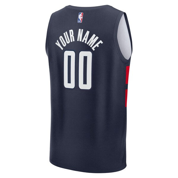 Washington Wizards Fast Break Custom Jersey - Statement Edition - Navy/Red - Image 6