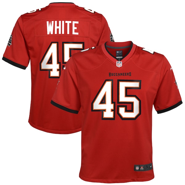 Devin White Tampa Bay Buccaneers Nike Youth Game Jersey - Red/Orange/Pewter - Image 2