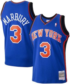 Stephon Marbury New York Knicks Hardwood Classics Swingman Jersey - Blue